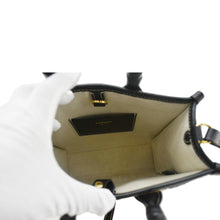 Load image into Gallery viewer, BURBERRY Freya Mini Raffia Tote Shoulder Bag Black