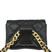 Load image into Gallery viewer, CHANEL Sweetheart CC Chain Quilted Caviar Leather Belt Bag Black