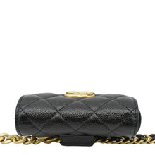 Load image into Gallery viewer, CHANEL Sweetheart CC Chain Quilted Caviar Leather Belt Bag Black