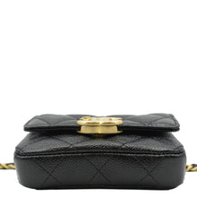 Load image into Gallery viewer, CHANEL Sweetheart CC Chain Quilted Caviar Leather Belt Bag Black