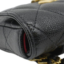 Load image into Gallery viewer, CHANEL Sweetheart CC Chain Quilted Caviar Leather Belt Bag Black