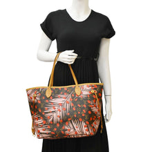 Load image into Gallery viewer, LOUIS VUITTON Neverfull MM Jungle Dots Monogram Canvas Shoulder Bag Brown