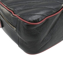 Load image into Gallery viewer, GUCCI GG Marmont Diagonal Leather Bamboo Top Handle Crossbody Bag Black 602270