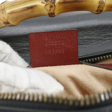Load image into Gallery viewer, GUCCI GG Marmont Diagonal Leather Bamboo Top Handle Crossbody Bag Black 602270