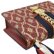 Load image into Gallery viewer, GUCCI Sylvie Small Printed Leather Satchel Bag Red 524405