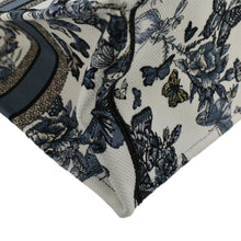 Load image into Gallery viewer, CHRISTIAN DIOR Book Butterfly Embroidered Canvas Tote Bag White