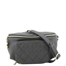 Load image into Gallery viewer, CHANEL Affinity Quilted Caviar Leather Waist Belt Bag Black