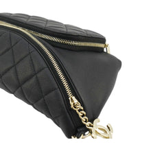 Load image into Gallery viewer, CHANEL Affinity Quilted Caviar Leather Waist Belt Bag Black