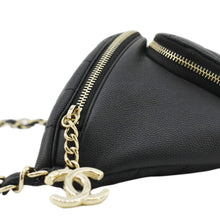 Load image into Gallery viewer, CHANEL Affinity Quilted Caviar Leather Waist Belt Bag Black