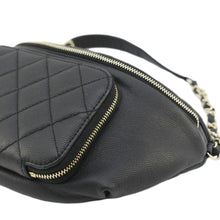 Load image into Gallery viewer, CHANEL Affinity Quilted Caviar Leather Waist Belt Bag Black