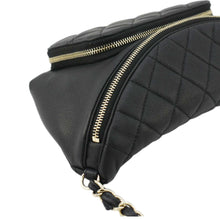 Load image into Gallery viewer, CHANEL Affinity Quilted Caviar Leather Waist Belt Bag Black