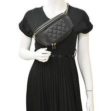 Load image into Gallery viewer, CHANEL Affinity Quilted Caviar Leather Waist Belt Bag Black