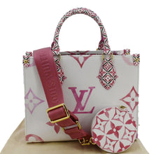 Load image into Gallery viewer, LOUIS VUITTON Onthego PM By The Pool Giant Monogram Canvas Tote Bag Pink