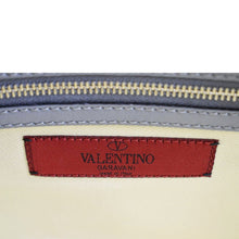 Load image into Gallery viewer, VALENTINO GARAVANI Rockstud Medium Leather Top Handle Shoulder Bag Dark Grey