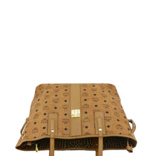 Load image into Gallery viewer, MCM Reversible Liz Medium Visetos Canvas Shopper Tote Bag Cognac