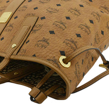 Load image into Gallery viewer, MCM Reversible Liz Medium Visetos Canvas Shopper Tote Bag Cognac