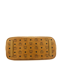 Load image into Gallery viewer, MCM Reversible Liz Medium Visetos Canvas Shopper Tote Bag Cognac