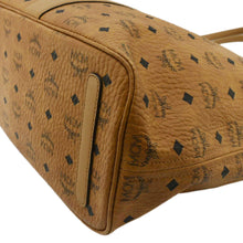 Load image into Gallery viewer, MCM Reversible Liz Medium Visetos Canvas Shopper Tote Bag Cognac