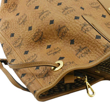 Load image into Gallery viewer, MCM Reversible Liz Medium Visetos Canvas Shopper Tote Bag Cognac
