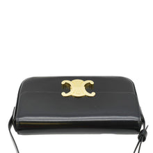 Load image into Gallery viewer, CELINE Triomphe Calfskin Leather Shoulder Bag Black