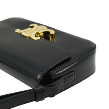 Load image into Gallery viewer, CELINE Triomphe Calfskin Leather Shoulder Bag Black