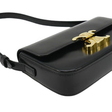 Load image into Gallery viewer, CELINE Triomphe Calfskin Leather Shoulder Bag Black