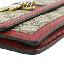 Load image into Gallery viewer, GUCCI Web Queen Margaret Mini GG Supreme Canvas Chain Wallet Beige 476079