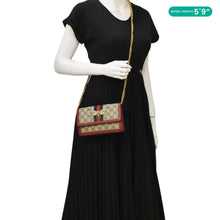 Load image into Gallery viewer, GUCCI Web Queen Margaret Mini GG Supreme Canvas Chain Wallet Beige 476079