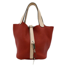 Load image into Gallery viewer, HERMES Picotin Lock 18 Taurillon Clemence Leather Hobo Bag Red