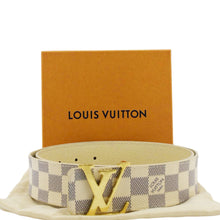 Load image into Gallery viewer, LOUIS VUITTON Damier Azur LV Initiales Belt White