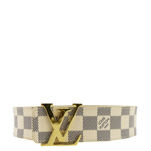 Load image into Gallery viewer, LOUIS VUITTON Damier Azur LV Initiales Belt White