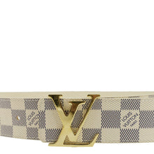 Load image into Gallery viewer, LOUIS VUITTON Damier Azur LV Initiales Belt White