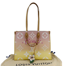 Load image into Gallery viewer, LOUIS VUITTON Onthego GM By The Pool Raffia Canvas Tote Bag Multicolor