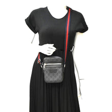 Load image into Gallery viewer, GUCCI GG Supreme Canvas Web Messenger Bag Black 598103