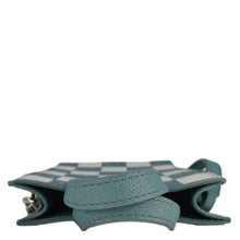 Load image into Gallery viewer, LOUIS VUITTON Sac Plat XS Damier Checkerboard Leather Crossbody Bag Turquoise