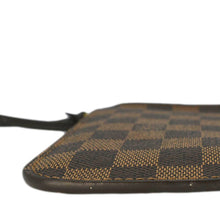 Load image into Gallery viewer, LOUIS VUITTON Neverfull Pochette Damier Ebene Wristlet Pouch Rose Ballerine