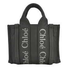 Load image into Gallery viewer, CHLOE Woody Small Nylon Tote Bag Black