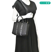 Load image into Gallery viewer, CHLOE Woody Small Nylon Tote Bag Black