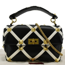 Load image into Gallery viewer, VALENTINO Garavani Roman Stud Leather Crossbody Bag Black
