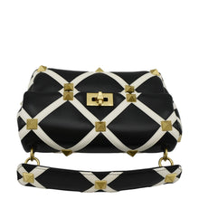 Load image into Gallery viewer, VALENTINO Garavani Roman Stud Leather Crossbody Bag Black