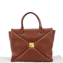 Load image into Gallery viewer, VALENTINO GARAVANI One Stud Tote Bag Chestnut Brown front look