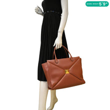 Load image into Gallery viewer, VALENTINO GARAVANI One Stud Tote Bag Chestnut Brown dummy look