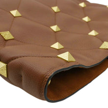 Load image into Gallery viewer, VALENTINO Large Roman Stud Tote Bag Saddle Brown