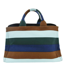 Load image into Gallery viewer, PRADA Canapa Righe Canvas Satchel Bag Multicolor