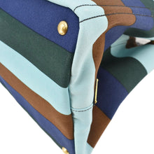 Load image into Gallery viewer, PRADA Canapa Righe Canvas Satchel Bag Multicolor