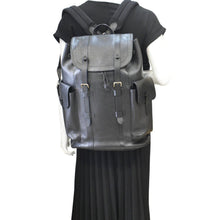 Load image into Gallery viewer, LOUIS VUITTON Christopher Epi Leather Backpack Bag Black