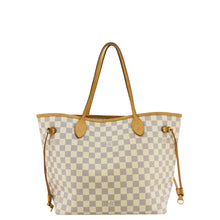 Load image into Gallery viewer, LOUIS VUITTON Neverfull MM Damier Azur Shoulder Bag White