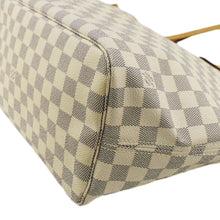Load image into Gallery viewer, LOUIS VUITTON Neverfull MM Damier Azur Shoulder Bag White