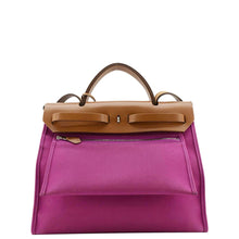 Load image into Gallery viewer, HERMES Herbag Zip Retourne 31 Toile Canvas Tote Shoulder Bag Fuchsia