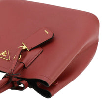 Load image into Gallery viewer, PRADA Double Handle Medium Saffiano Leather Tote Shoulder Bag Red